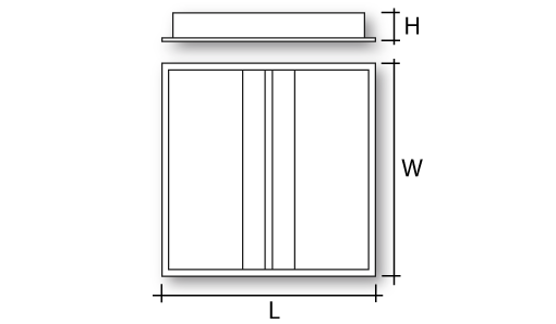 PROLED100 HLW Dimensions