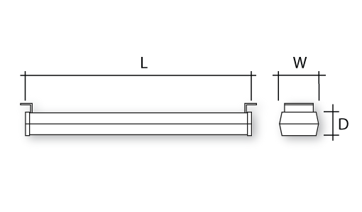 PROLED100 LWH Dimensions