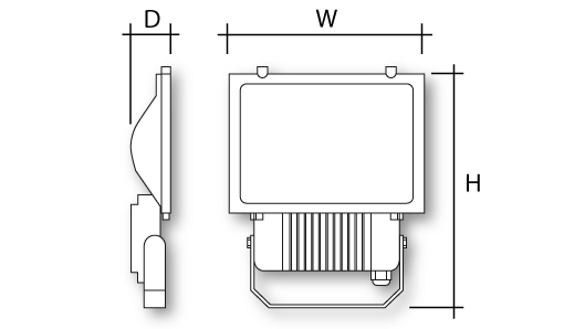 PROLED100 MPF Dimensions