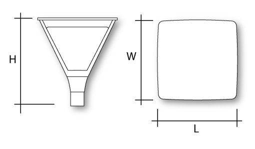 PROLED100 MTR Dimensions