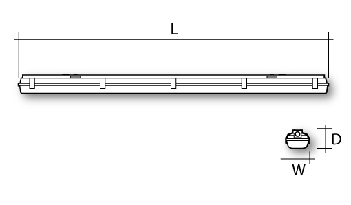 PROLED100 NET Dimensions