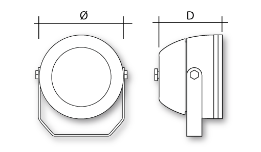 PROLED50 ESS Dimensions