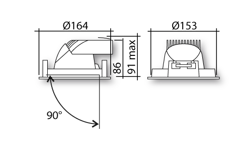 PROLED50 MDL19M Dimensions