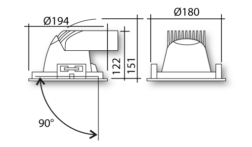 PROLED50 MDL19K Dimensions