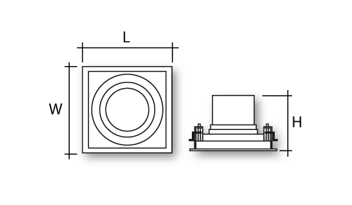 PROLED50 PHL-S HP Dimensions