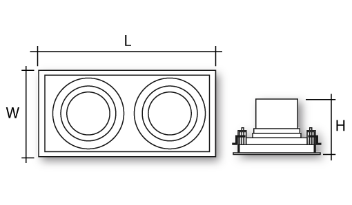 PROLED50 PHL-T HP Dimensions