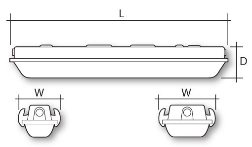 TAURUS ZONE 2 T8 IP65 Dimensions