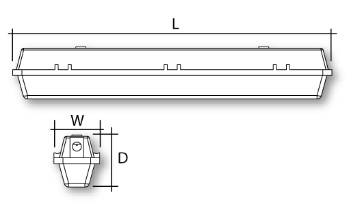 TAURUS ZONE 2 LINEAR IP65 Dimensions